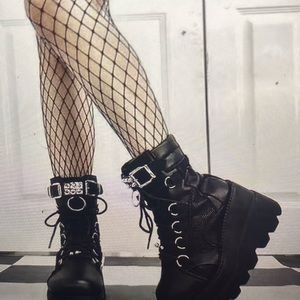 Never worn! Buckle strappy platform